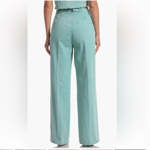Avec Les Filles Aqua Flare & Wide Leg Jeans - Picture 3 of 3